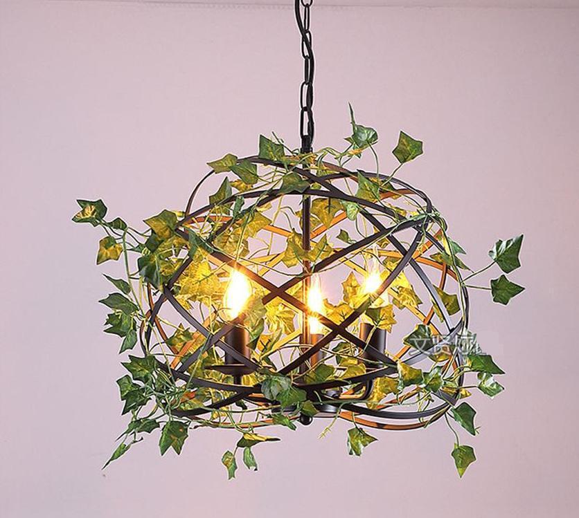 Lámpara colgante industrial vintage estilo jaula de pájaro Emory de metal pintado