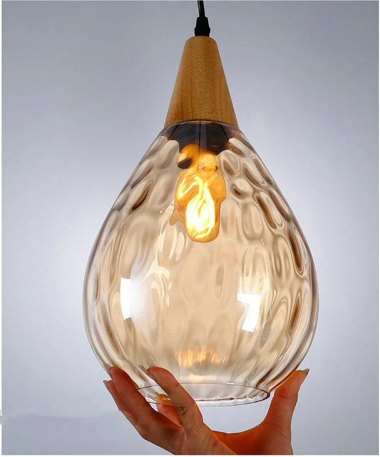 Sergia Modern Nordic Drop Glass Pendant Lamp with Adjustable Cable