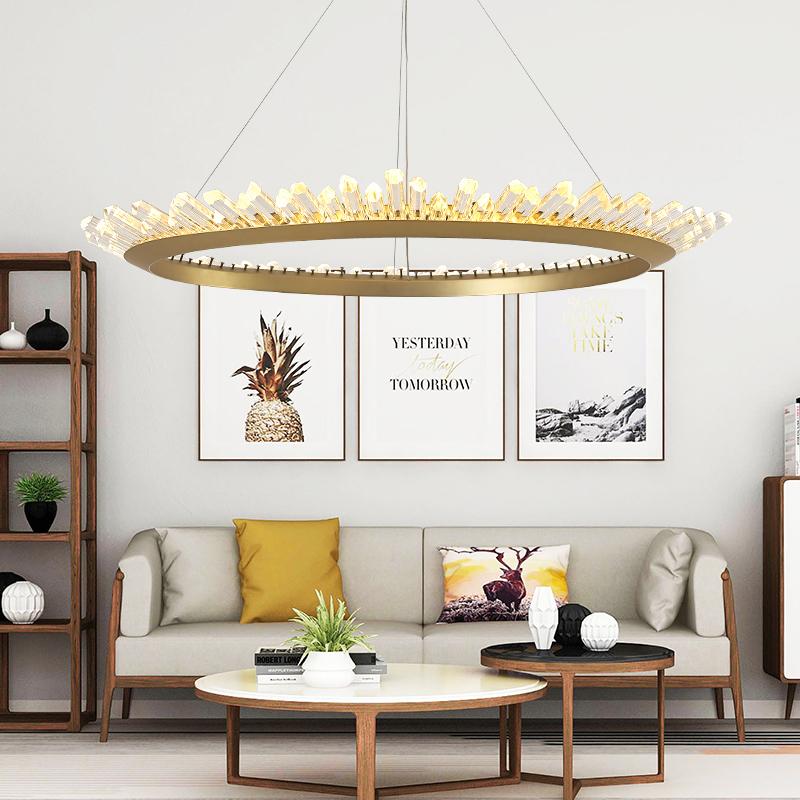 Mignonette Modern Crystal LED Chandelier in Iron Metal
