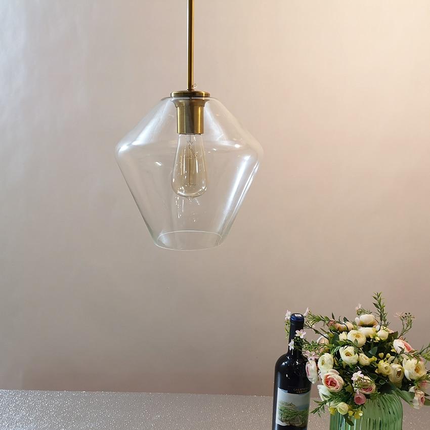 Meriall Ophængs Glas Pendellampe til Hjem, Studio og Restaurant Rum