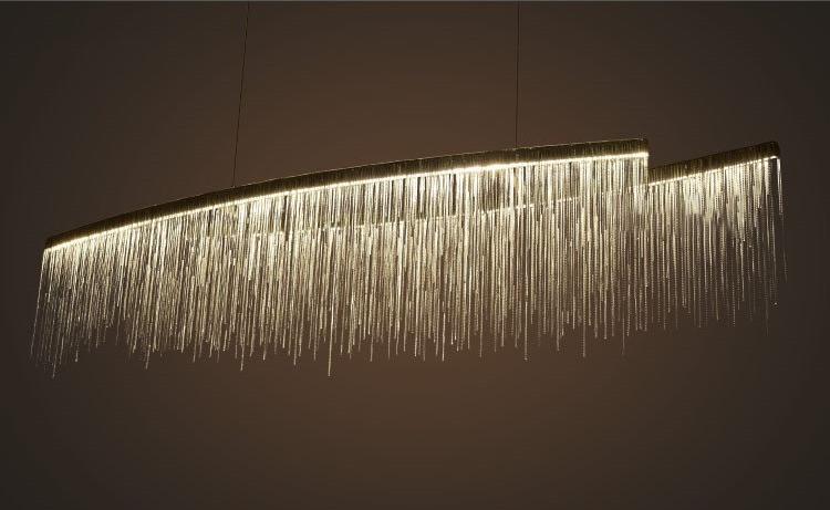 Clio LED 雨滴吊燈 拋光鉻面 家居及場地適用