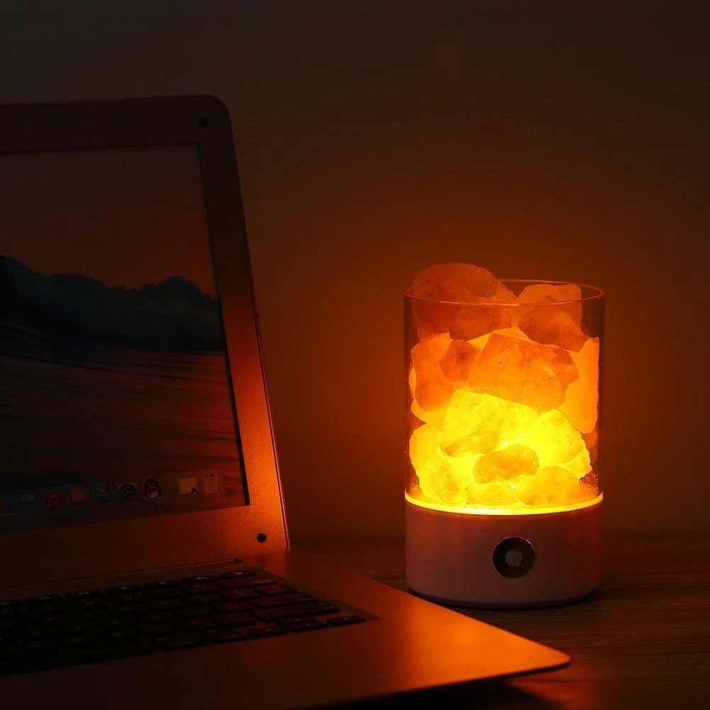 Modus Himalayan Salt Lamp with Touch Control and USB Power