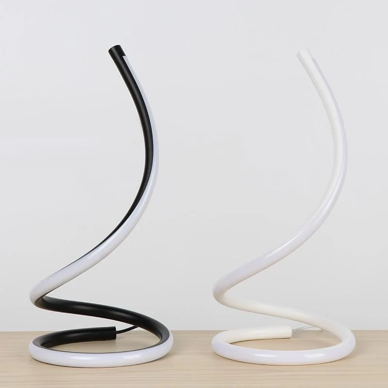 Sansa dimbar spiralskrivbordslampa i aluminium med touchdimning