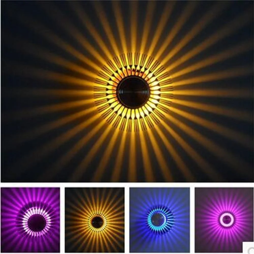 Lampa ścienna Werner Sunflower z aluminium i kryształu