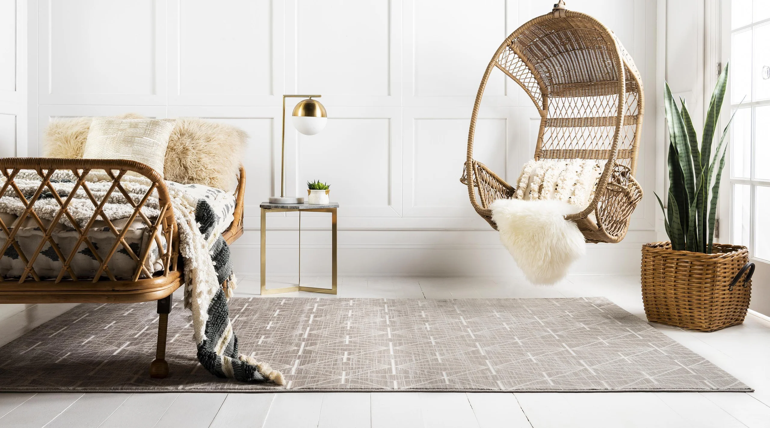 Aaro Geometric Modern Large Rug by Unique Loom