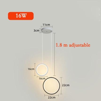 Wisząca lampa LED Kavita okrągła z metalu i akrylu