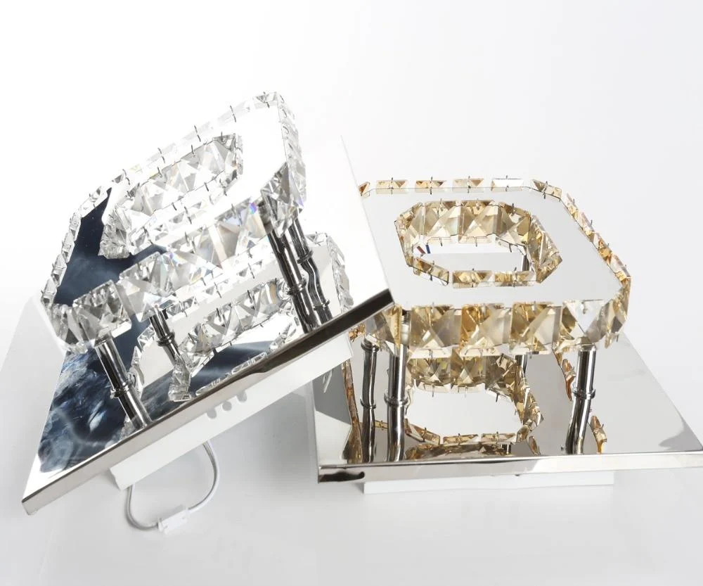 Lustre Cesar em Cristal, Aço Inox e Acrílico