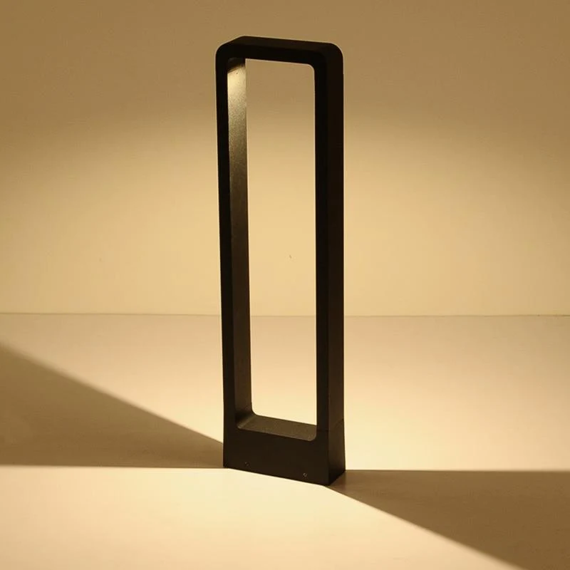 Nowoczesna czarna lampa ogrodowa Breckyn z żarówkami LED