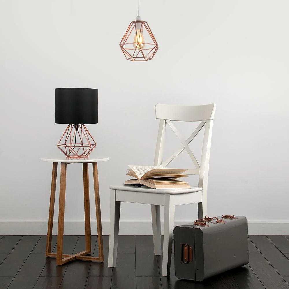 Duka Geometric Frame Lamp in Alloy Metal and Aluminum