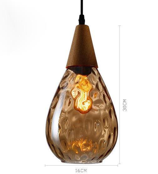 Sergia Modern Nordic Drop Glass Pendant Lamp with Adjustable Cable