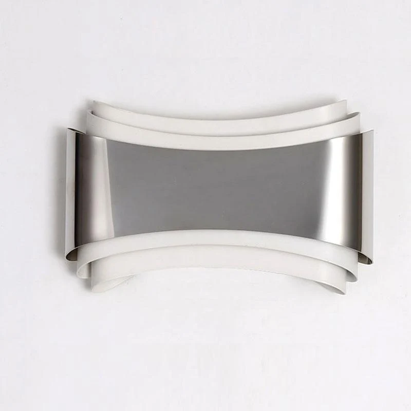 Modern LED Curved Wall Lamp in Stainless Steel and Acrylic