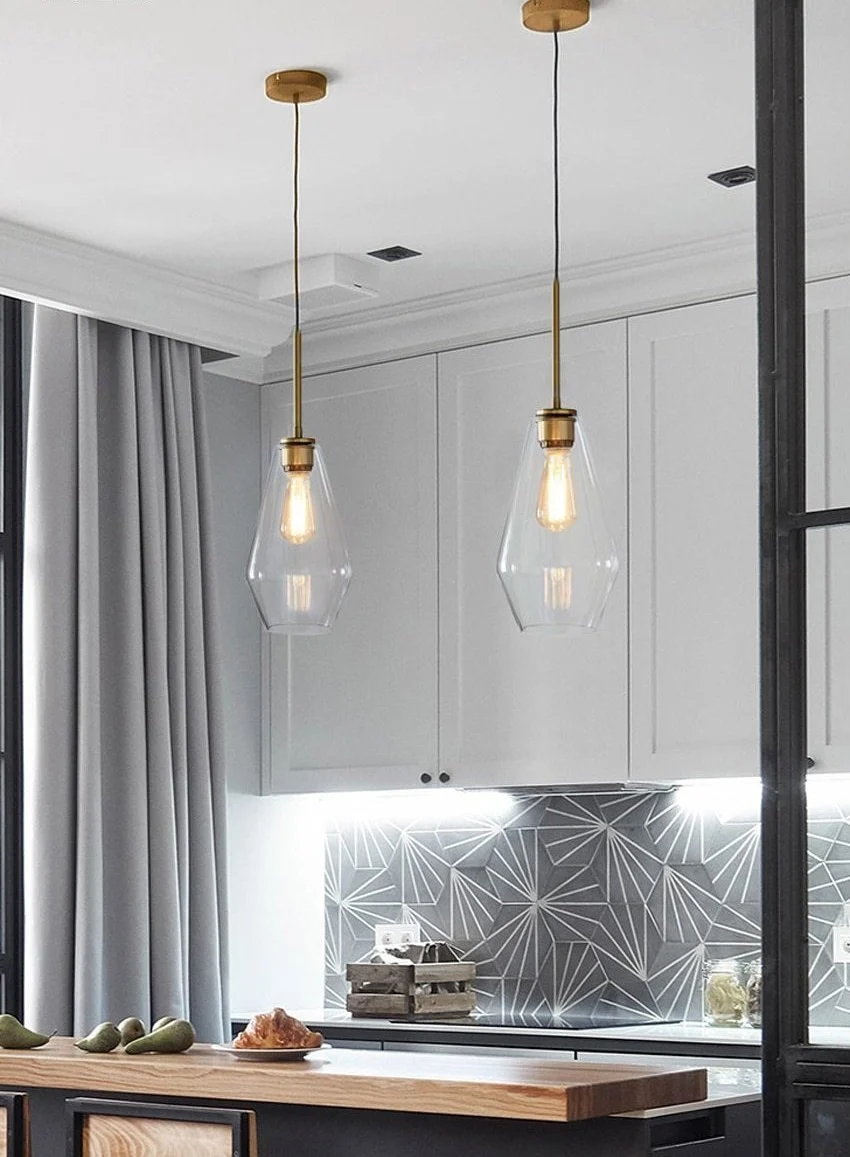 Meriall Hanging Glass Pendant Lamp for Home, Studio and Restaurant Spaces