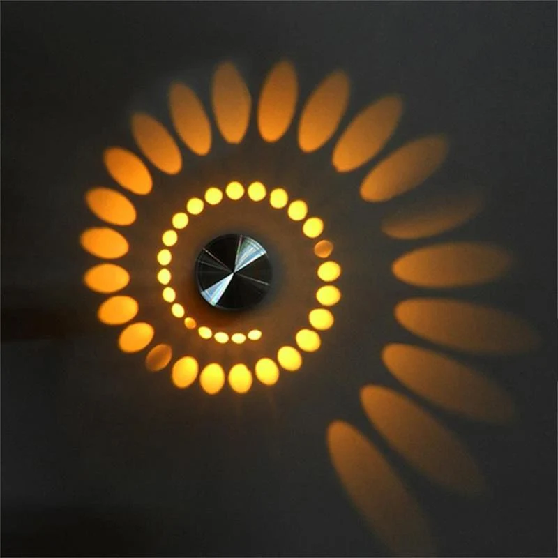 Modern Swirl LED Ceiling Light in Aluminum for Hallways and Bedrooms