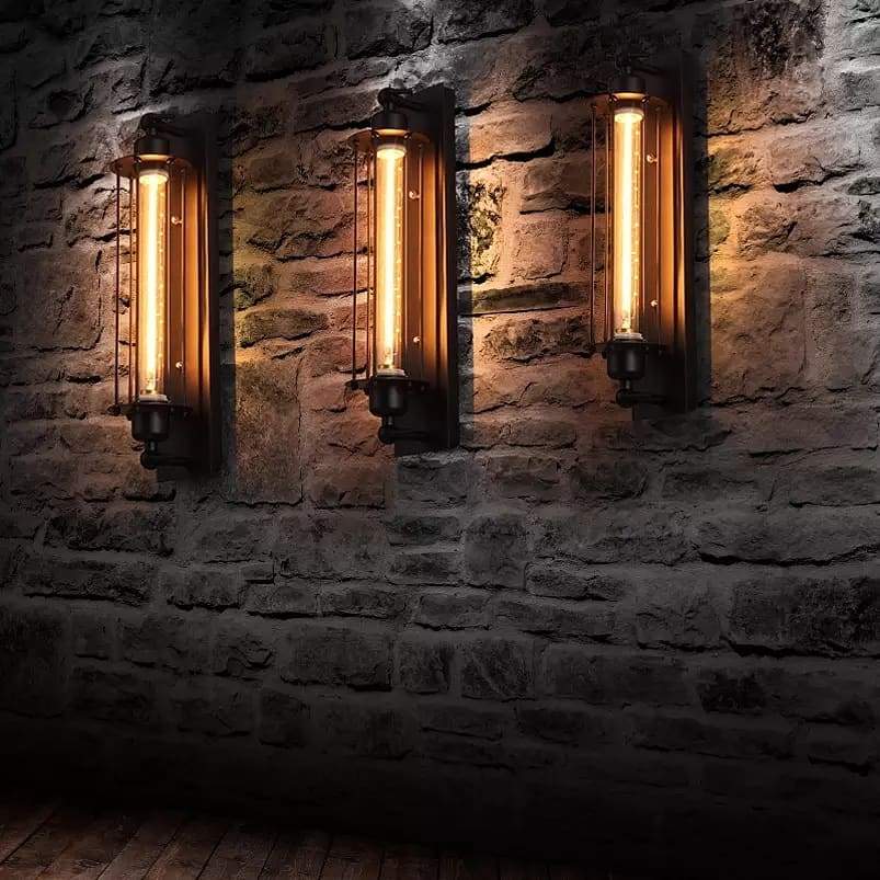 Industrial Style Vintage Bar Wall Lamp in Premium Iron for Indoor Walls