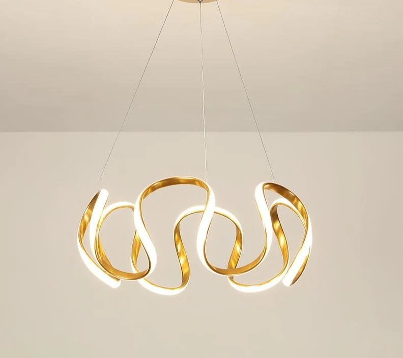 Lustre Moderno Rocco Abstrato com Cabo Ajustável