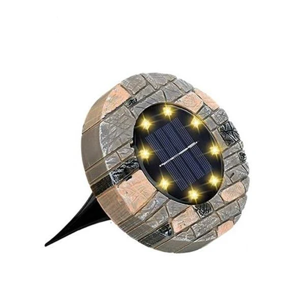 Stone Solar Pathway Light with ABS Plastic Finish for Calm Garden Borders