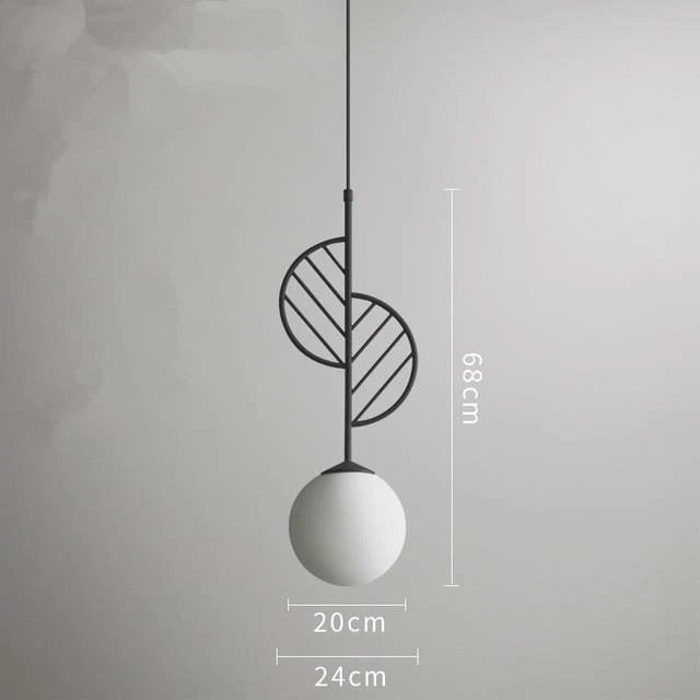 Cosima Modern Nordic Pendant Lamp in Iron Metal, Three Sizes