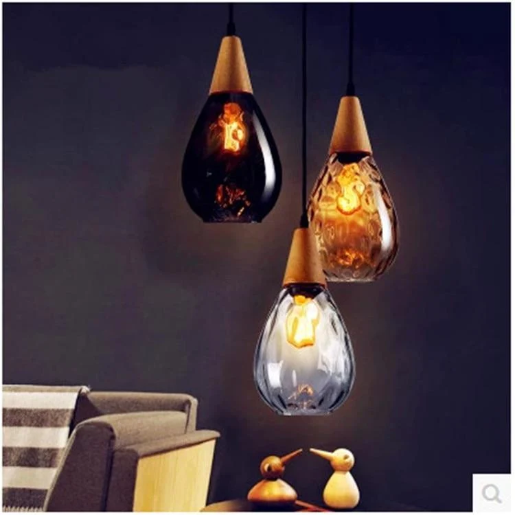 Sergia Modern Nordic Drop Glass Pendant Lamp with Adjustable Cable