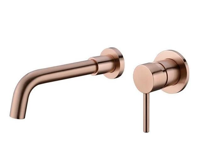 Modern Brass Wall Mounted Faucet, Two Piece Single Hole Design