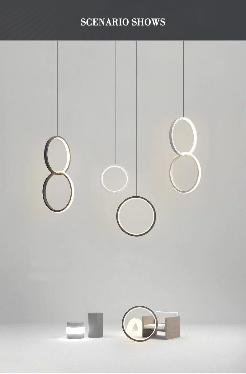 Wisząca lampa LED Kavita okrągła z metalu i akrylu