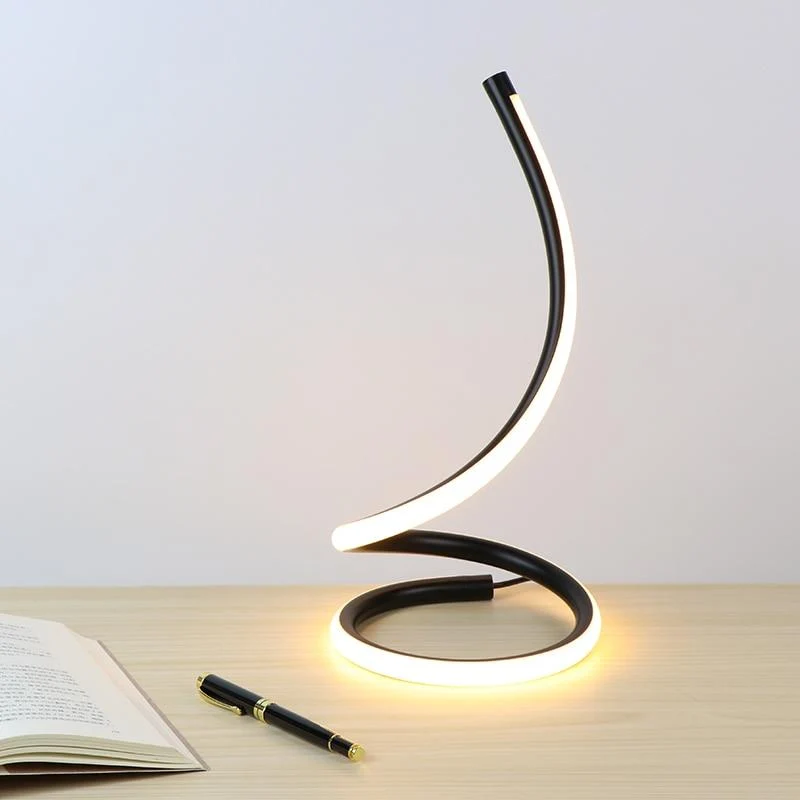 Sansa dæmpbar spiralskrivebordslampe i aluminium med touch-dæmpning
