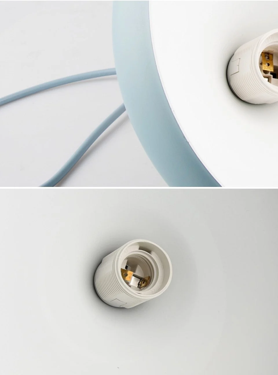 Wisząca lampa Aether Macaroon z matowym wykończeniem, aluminium