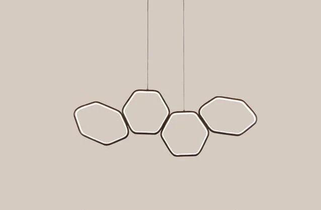 Lustre Geométrico LED Art Deco Jocasta em Acrílico