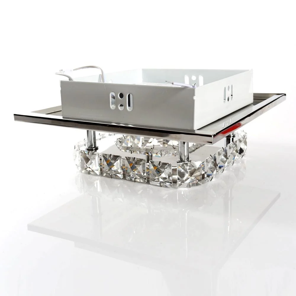 Lustre Cesar em Cristal, Aço Inox e Acrílico
