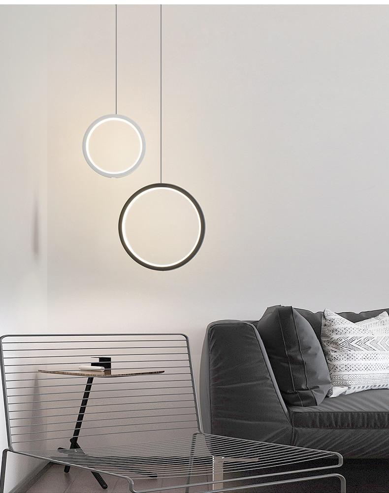 Wisząca lampa LED Kavita okrągła z metalu i akrylu