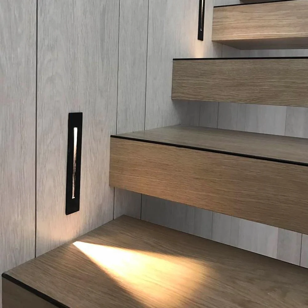 Dex inbouw wandlamp met lichteffect in aluminium, drie kleuren
