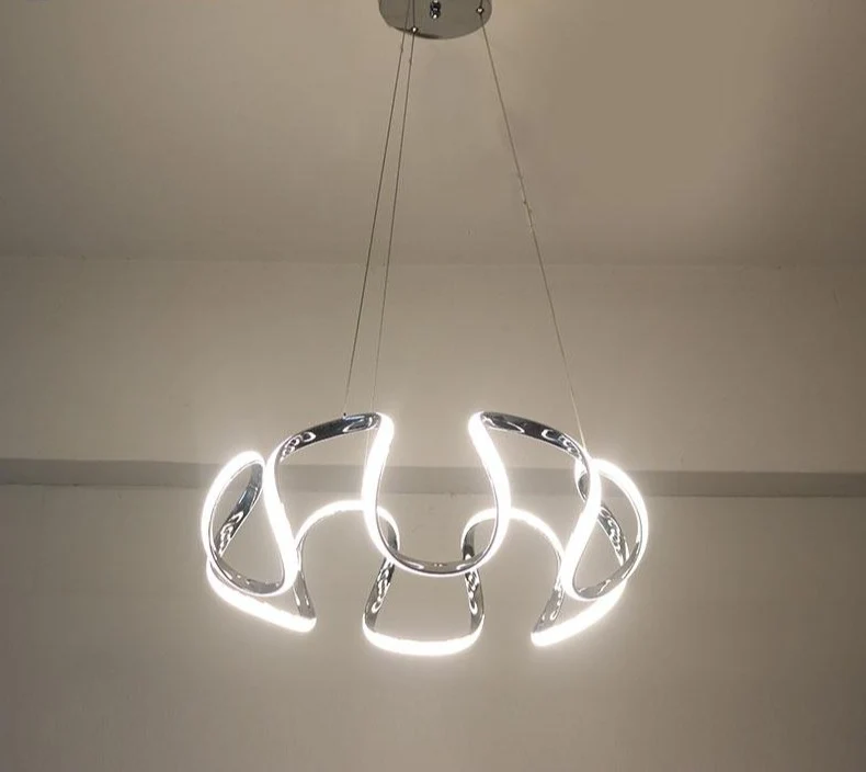 Lustre Moderno Rocco Abstrato com Cabo Ajustável