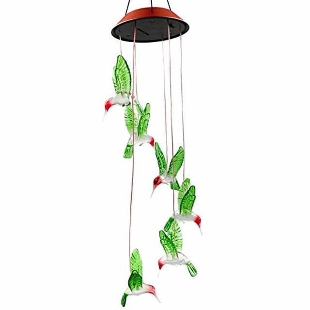 Luzes de sino de vento solar LED para varanda tranquila e iluminada