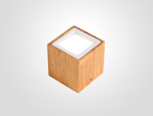 Nowoczesna skandynawska lampa sufitowa LED Dru, drewno i szkło