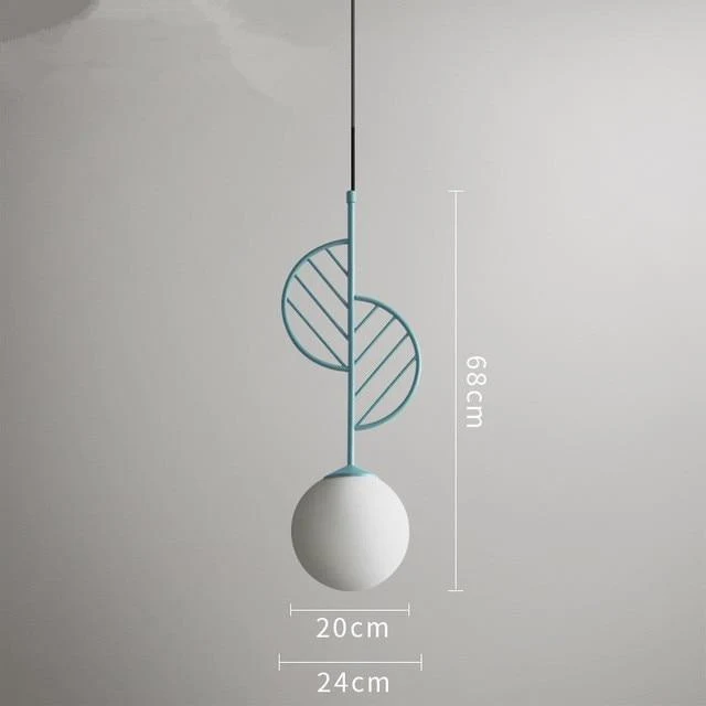 Cosima Modern Nordic Pendant Lamp in Iron Metal, Three Sizes
