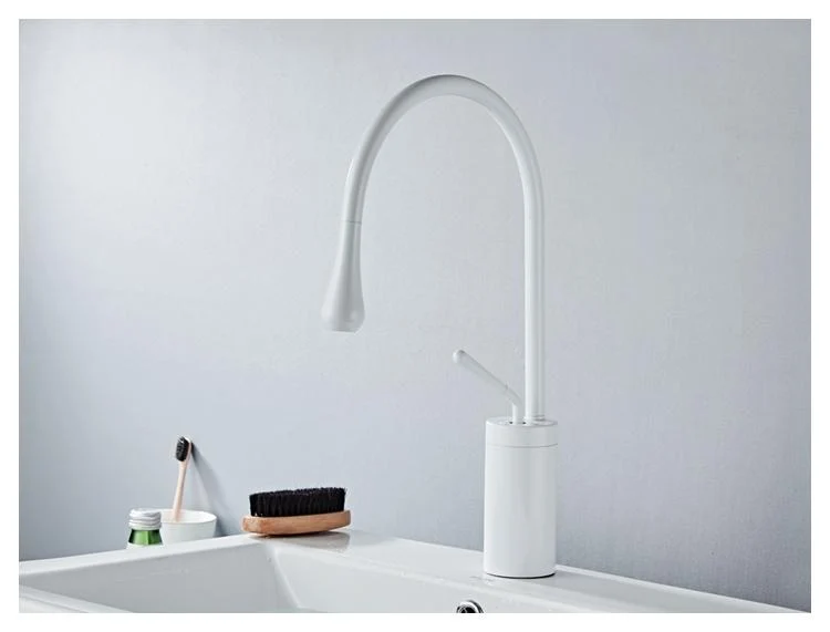 Raffeto Brass Crane Bathroom Faucet in 18 Inch and 15 Inch Heights