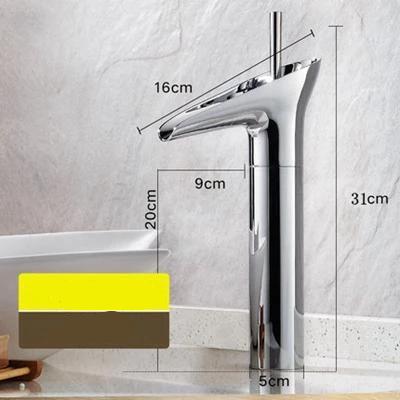 Luxury Oriental Waterfall Faucet in Premium Brass, Single Lever