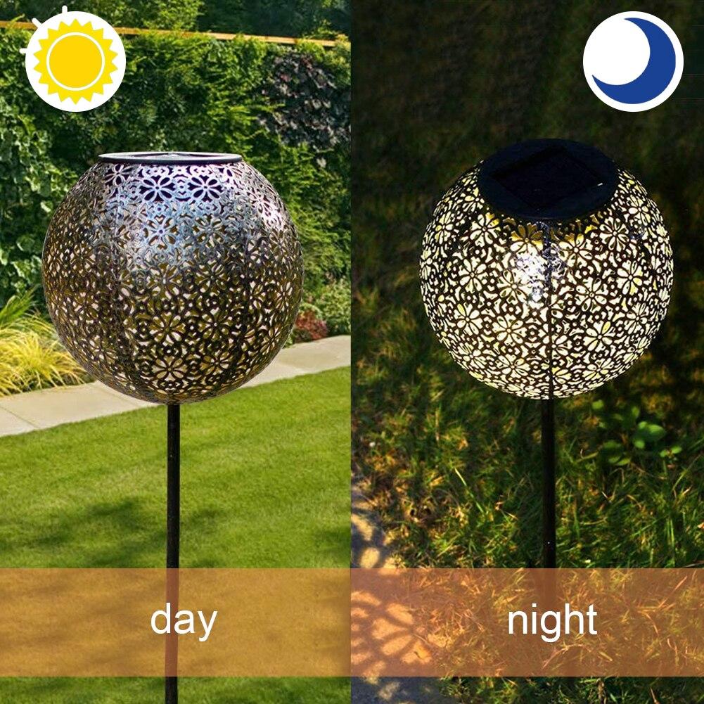Jamila Solar Garden Shadow Cast Lantern with Iron Frame