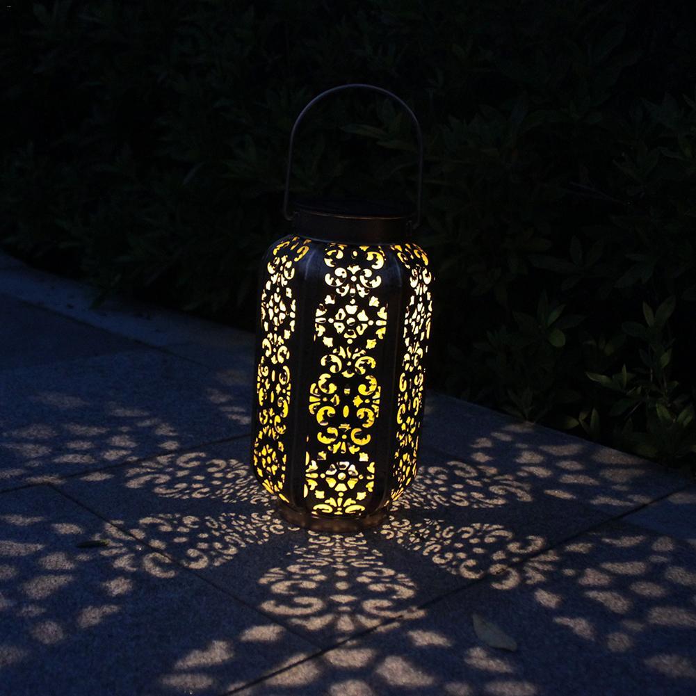 Soraya LED Solar Powered Outdoor Moroccan Lamp in Warm White for Patios and Gardens