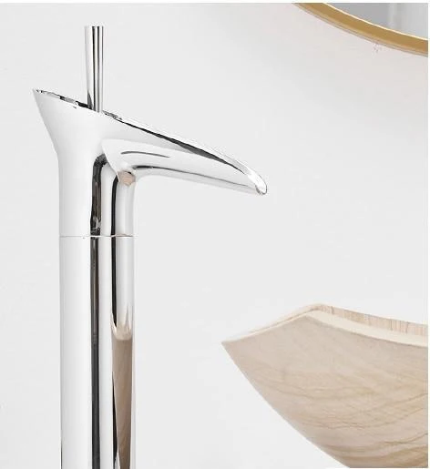 Luxury Oriental Waterfall Faucet in Premium Brass, Single Lever