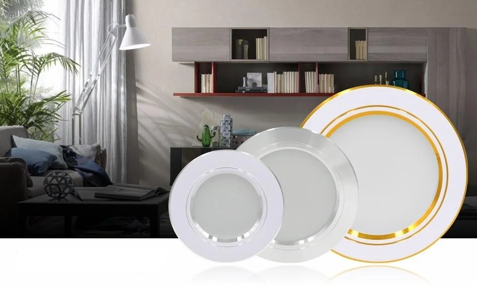 Phyllis Recessed Round LED Ceiling Lamp in Aluminium