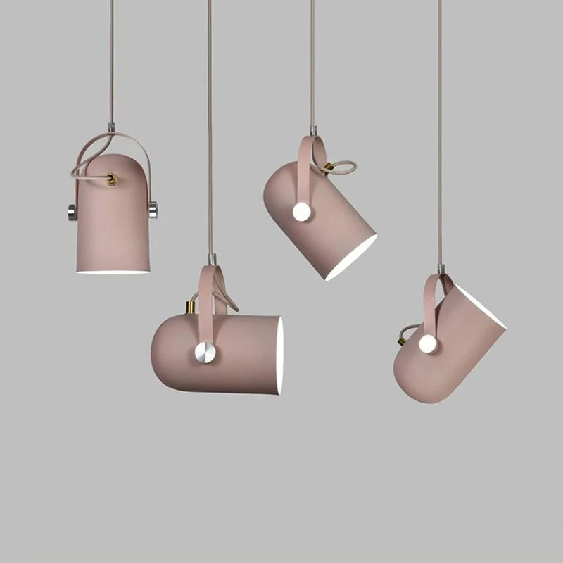 Nowoczesna skandynawska lampa wisząca ze stopu aluminium, regulowana linka
