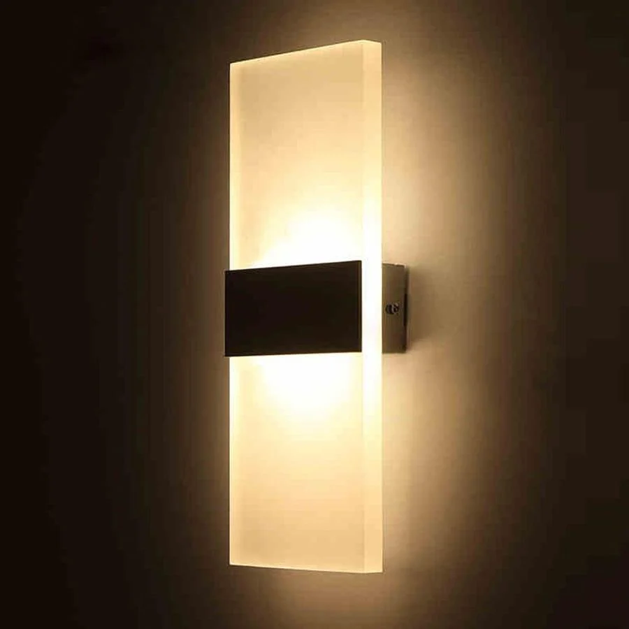 Modern Strip Acrylic LED Wall Lamp in Cool White or Warm White