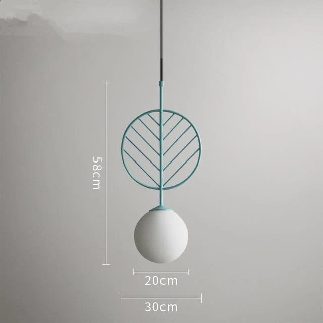 Cosima Modern Nordic Pendant Lamp in Iron Metal, Three Sizes