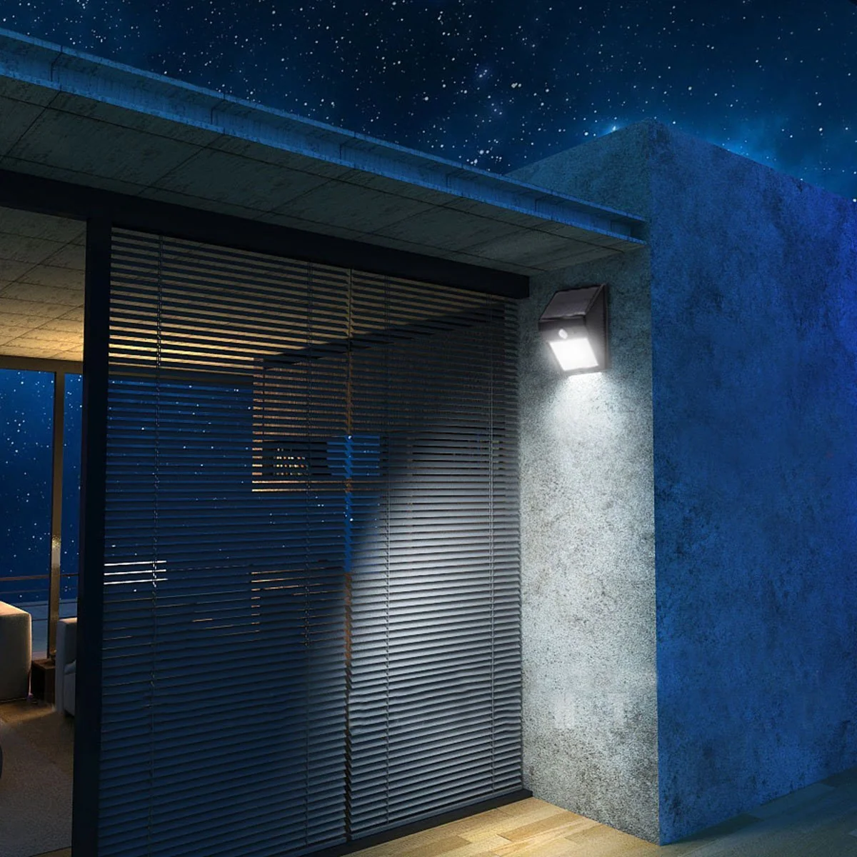 Solcellsdriven rörelsesensorlampa utomhus med 20 LEDs