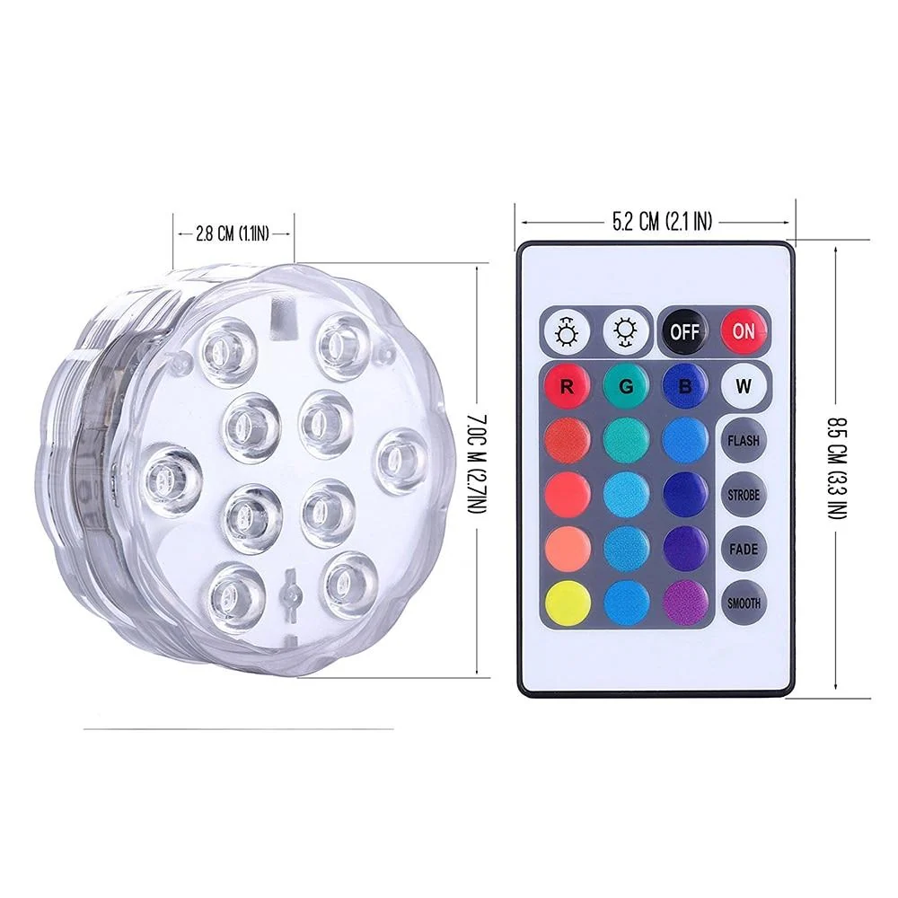 遥控LED灯，16种颜色，防水设计