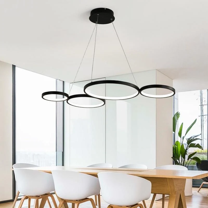 Gleam minimalistinen art deco -riippuvalo akryylia, alumiinia ja ruostumatonta terästä