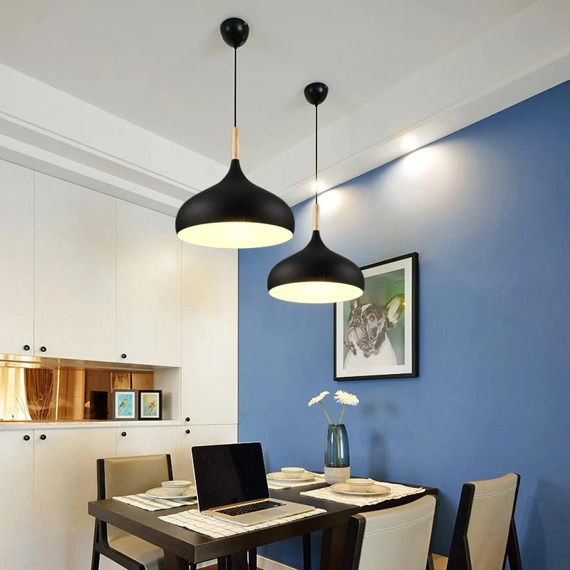 Aether Matte Finish Macaroon Hanging Lamp in Aluminium