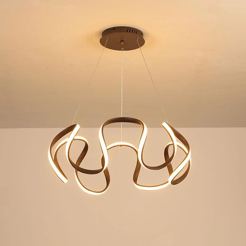Lustre Moderno Rocco Abstrato com Cabo Ajustável