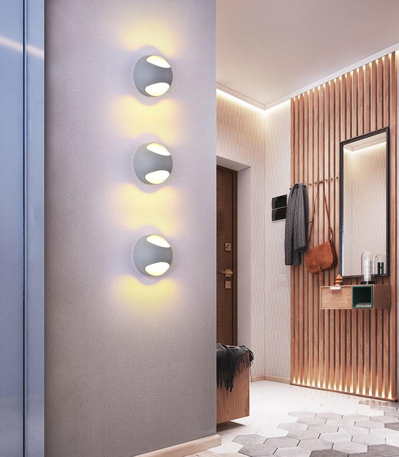 Lámpara circular nórdica moderna de rebote de luz Acacia en blanco cálido