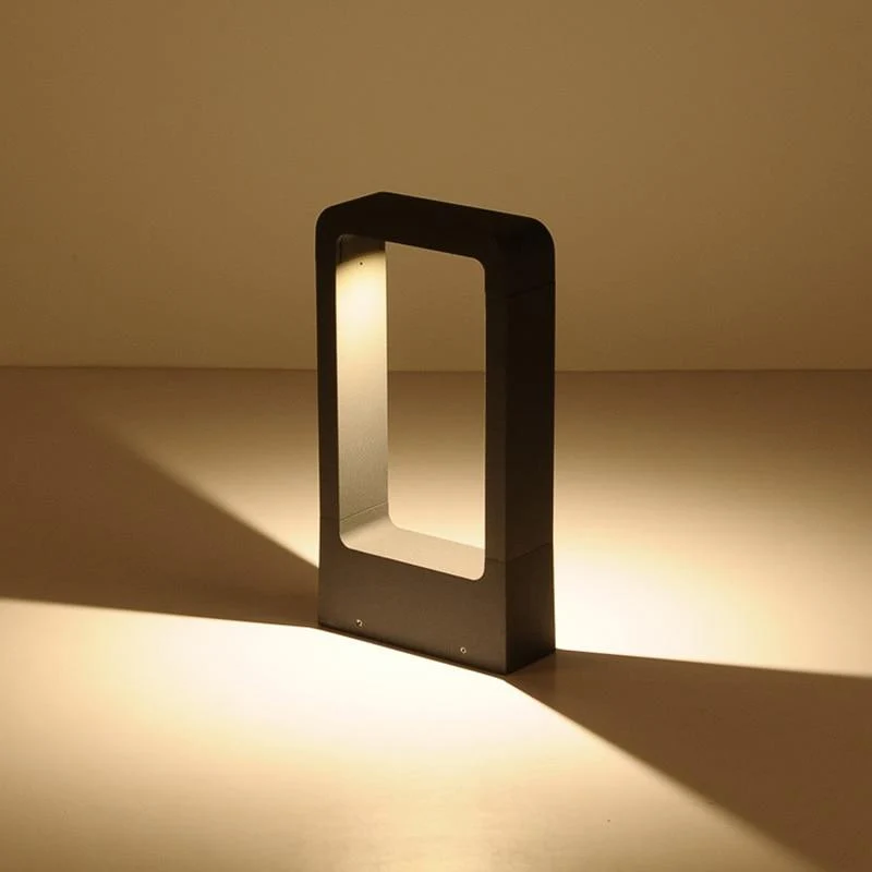Nowoczesna czarna lampa ogrodowa Breckyn z żarówkami LED